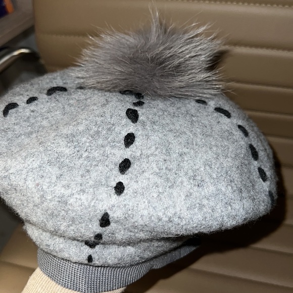 Canadian Hat 1918 Wool Rabbit Fur Beret - Picture 5 of 7